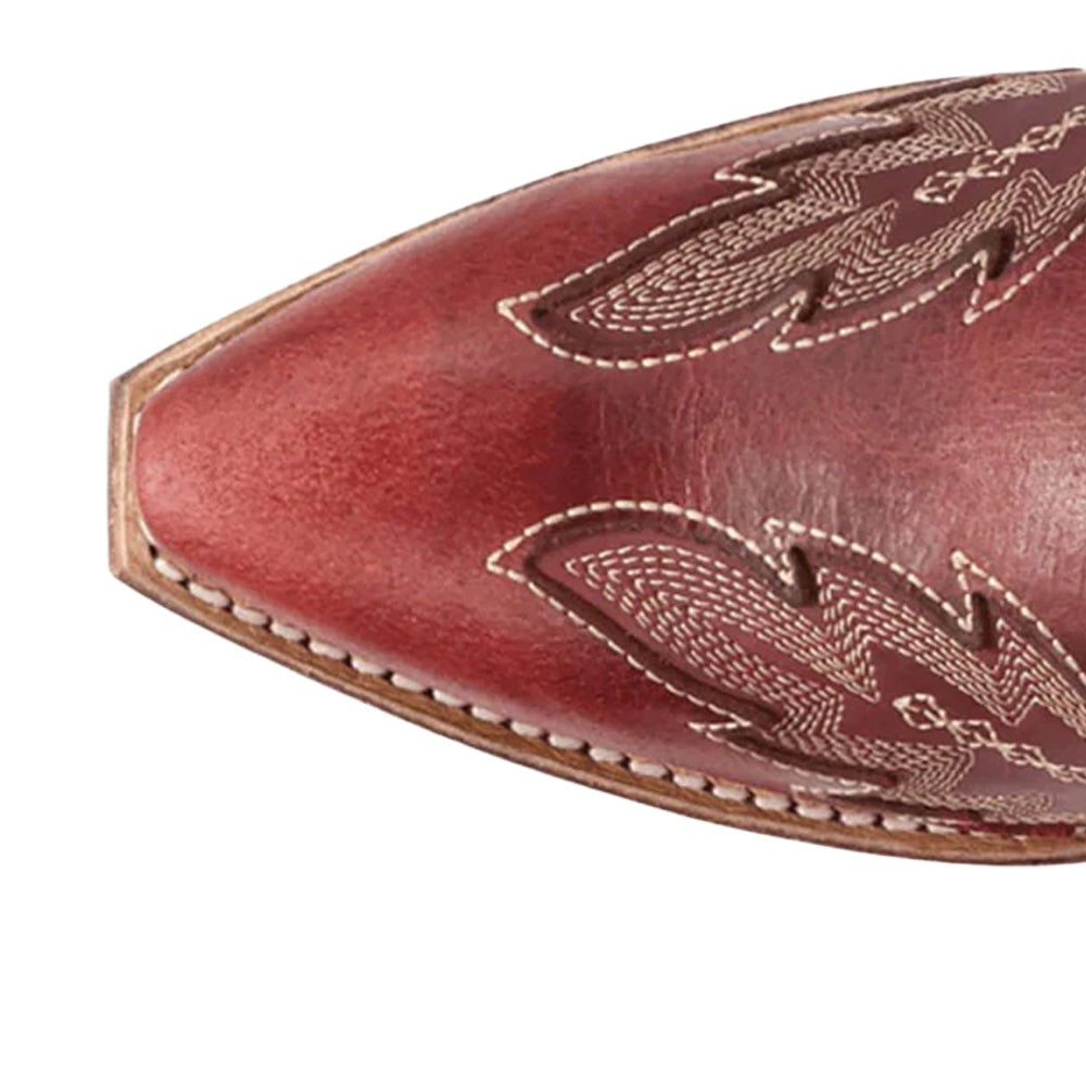 Coyote Creek Studded Overlay Snip Toe Pull On Cowboy Boots
