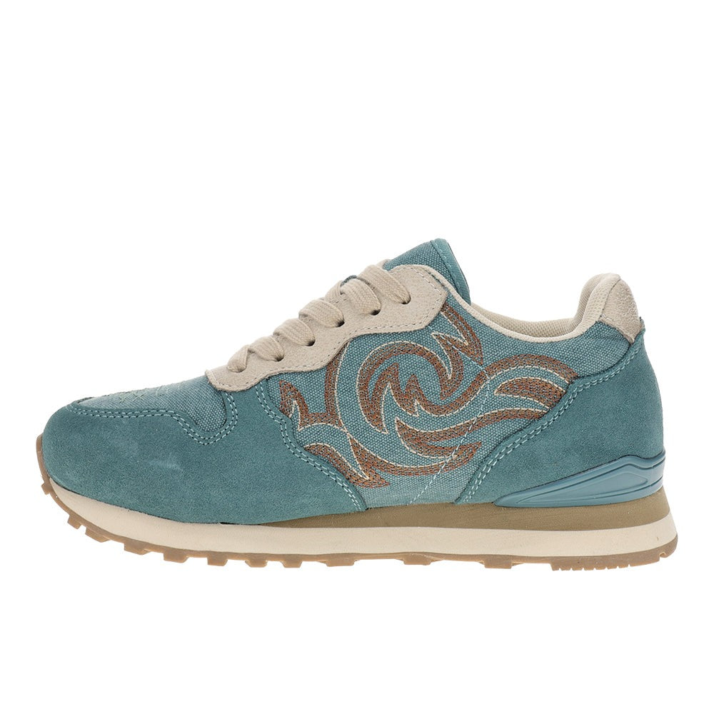 Giddyup Embroidered Lace Up Sneakers