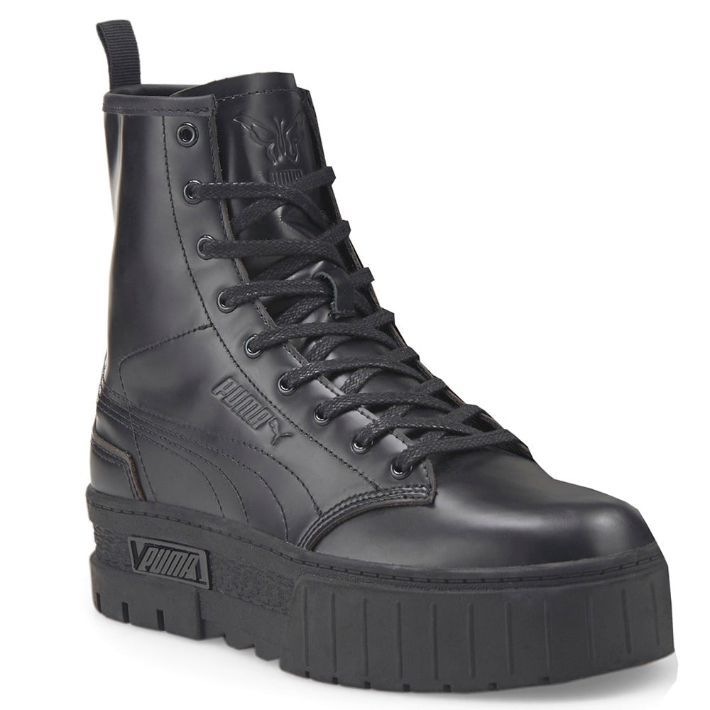 PUMA X DUA LIPA Mayze Platform Round Toe Lace Up Boots