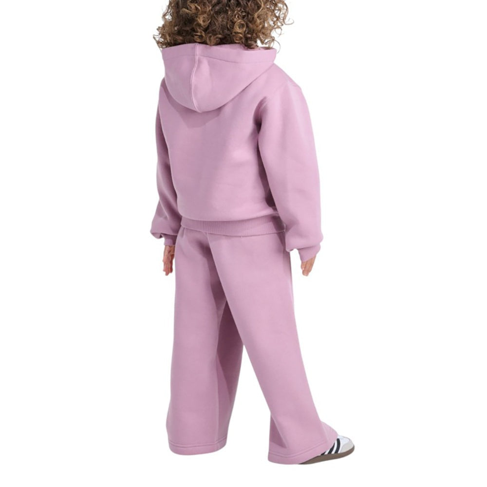 Originals 2-Piece Long Sleeve Hooded Essential Fleece Pullover and Wide Leg Pant Set