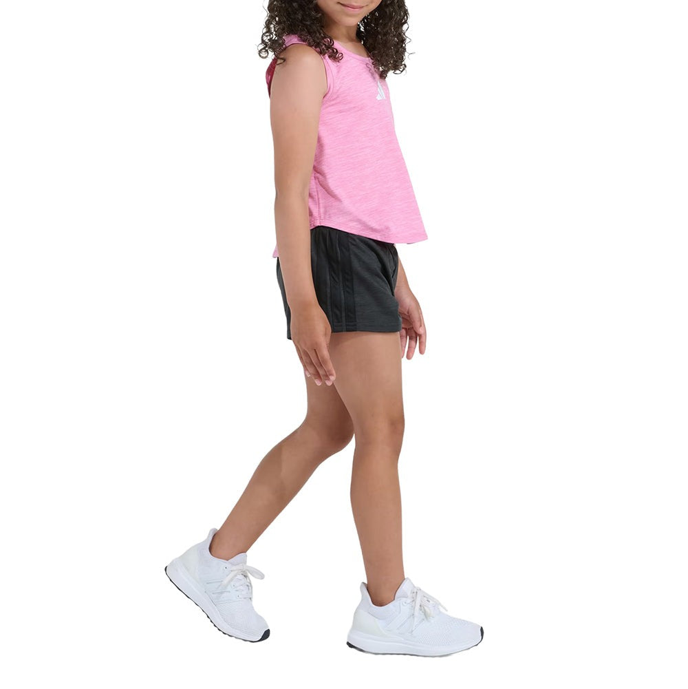 Melange Flounce Tank Short Set