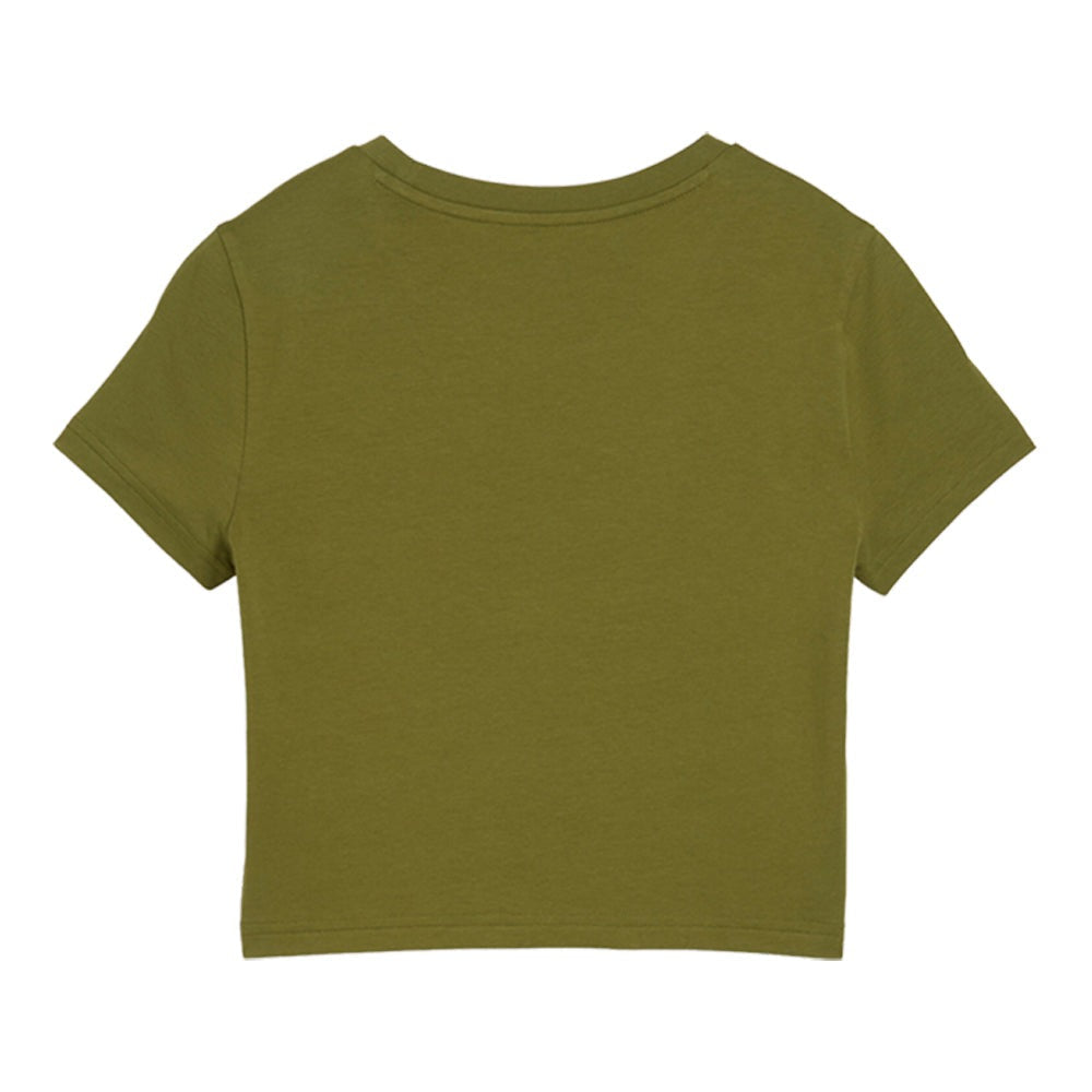 Wardrobe Essentials Cropped Crew Neck Short Sleeve T-Shirt