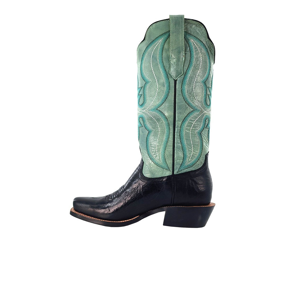 Goat Embroidered Narrow Square Toe Cowboy Boots