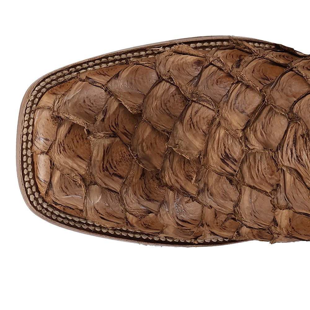 Marc Pirarucu Square Toe Pull On Cowboy Boots