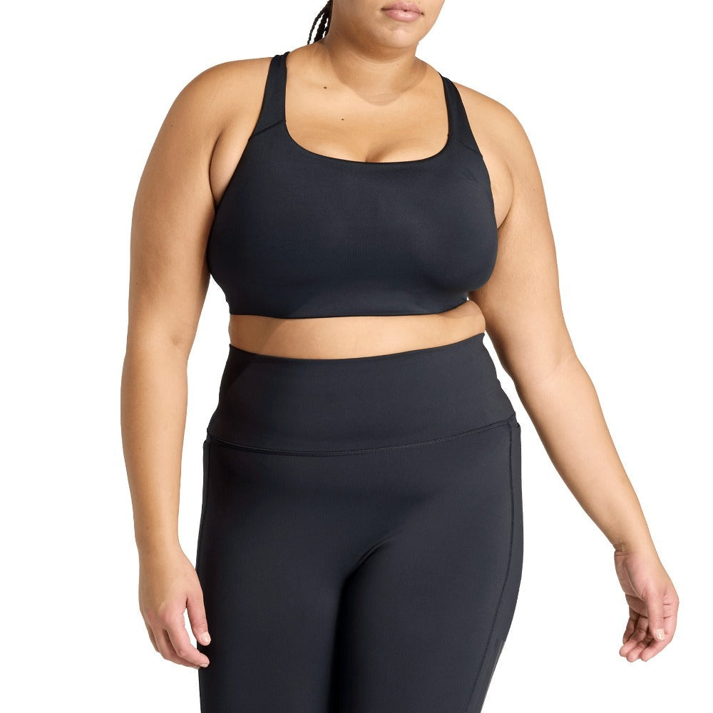 Plus Size Optime Workout 3-Stripes Medium Support Bra