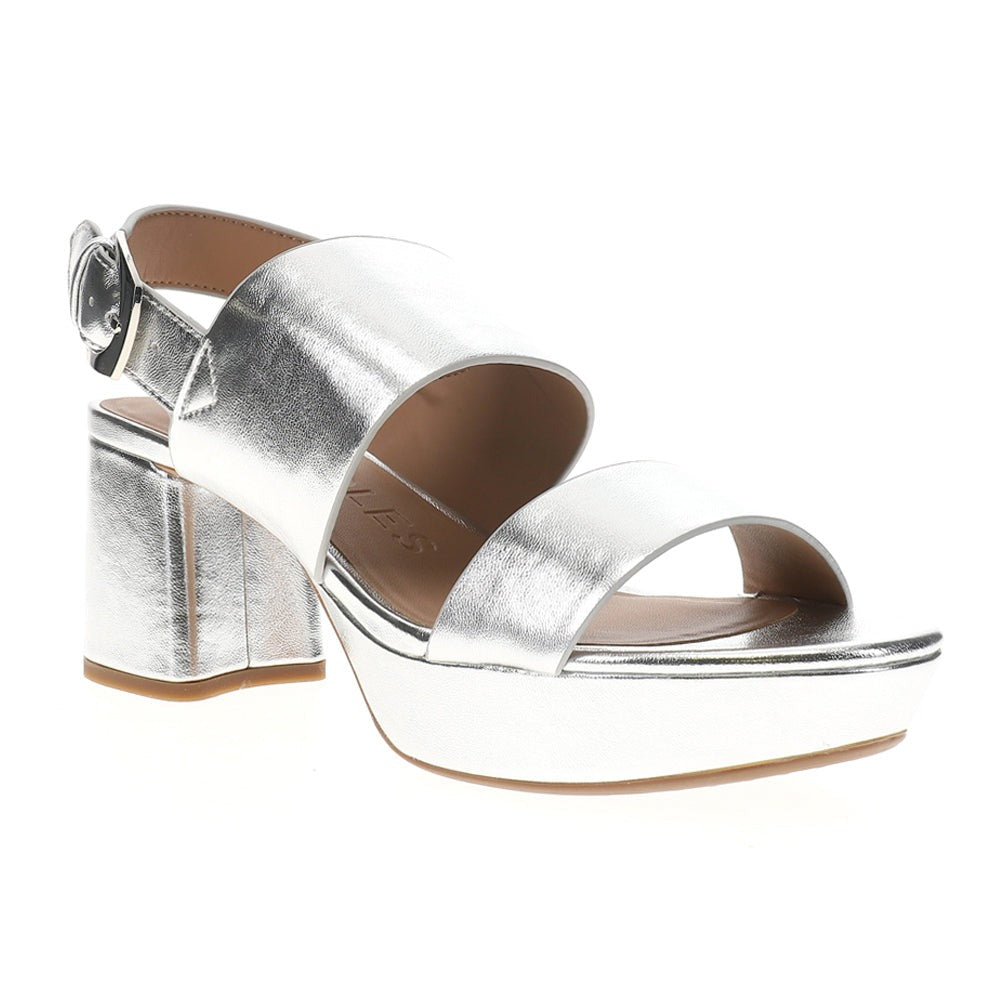 Camilia Metallic Block Heel Sandals
