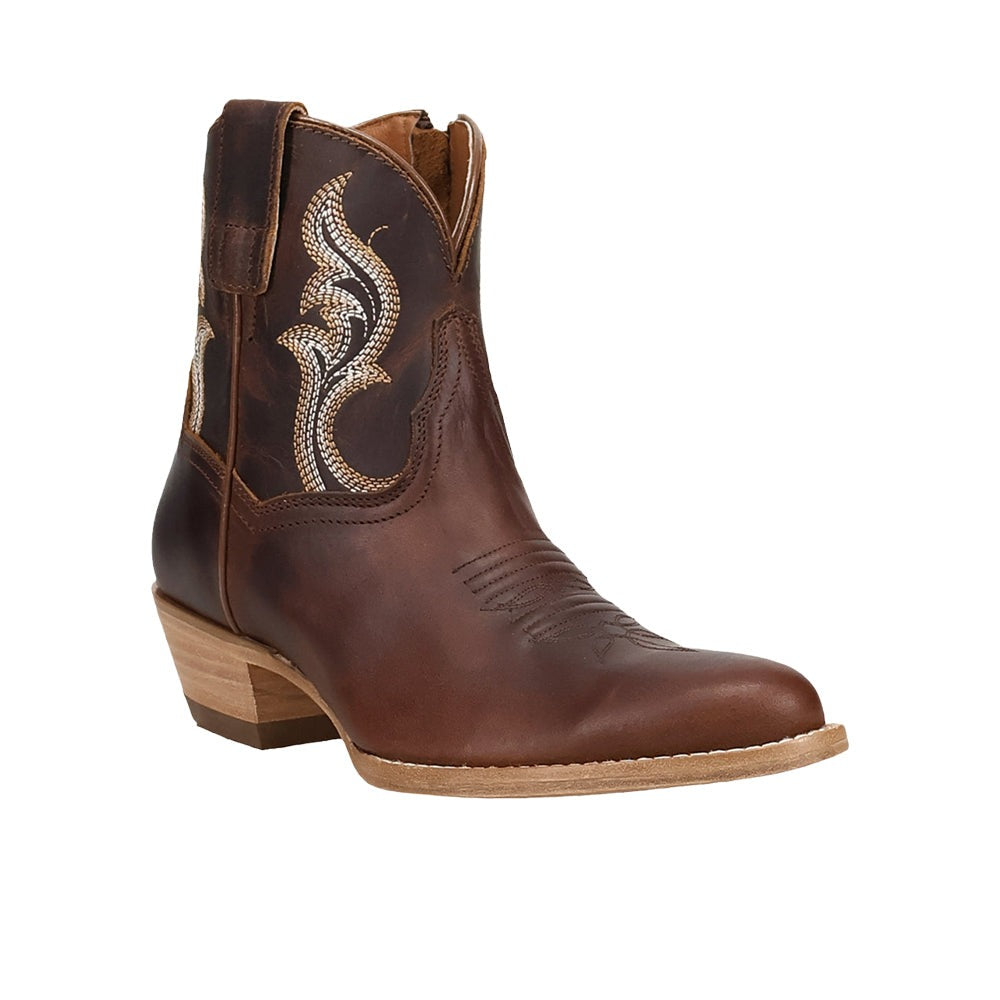 Rustic Charm Round Toe Zippered Cowboy Boots