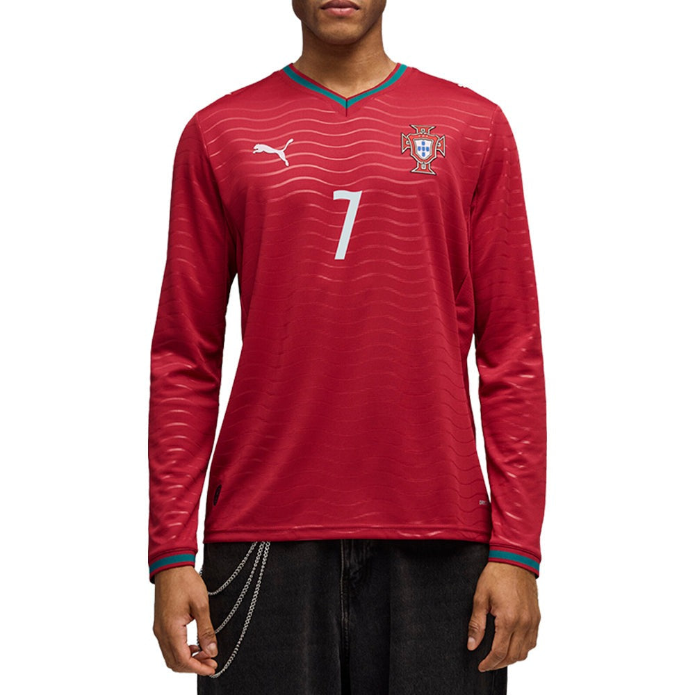 Portugal Crew Neck Long Sleeve Home Player Jersey Replica
