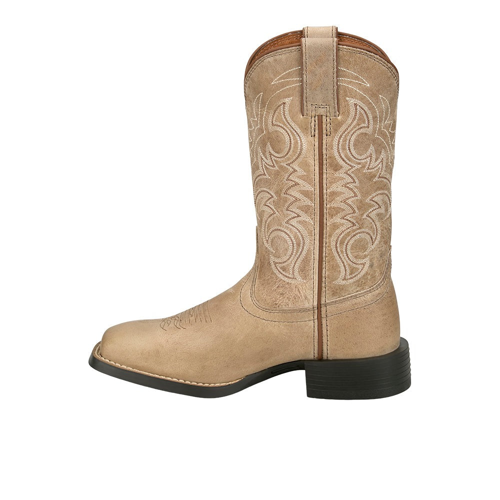 Stampede Della Square Toe Pull On Cowboy Boots