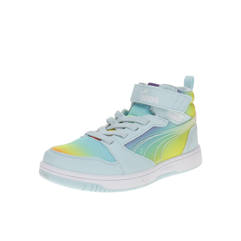 Rebound V6 Mid Rainbow Slip On Sneakers (Youth)