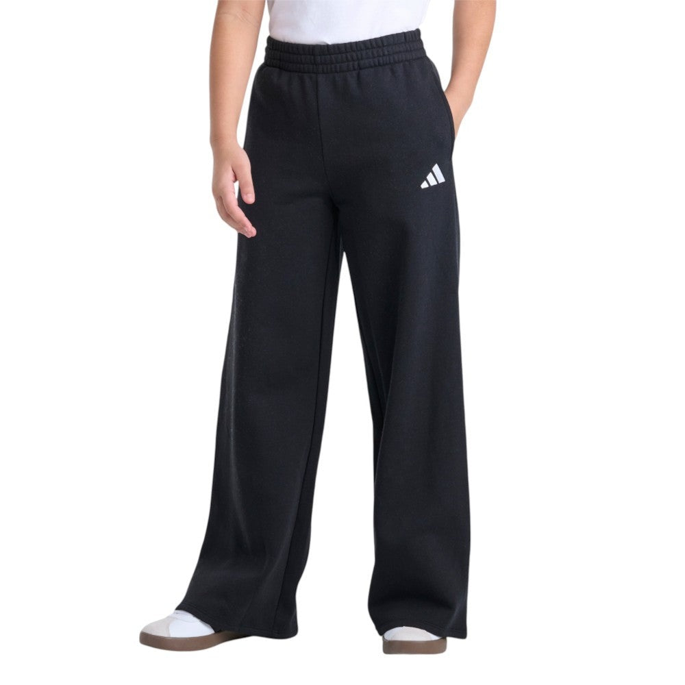 Elastic Waistband Wide Leg Fleece Pant
