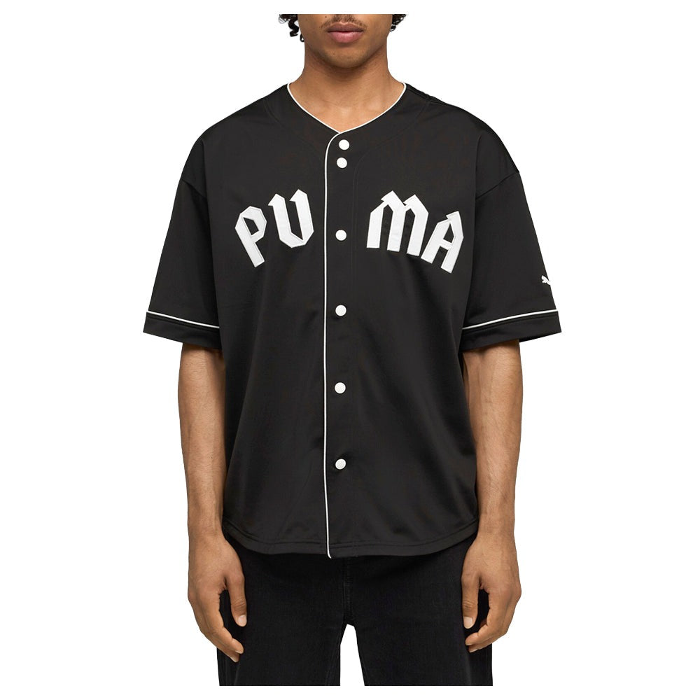 Oversized V-Neck Short Sleeve Baseball Jersey