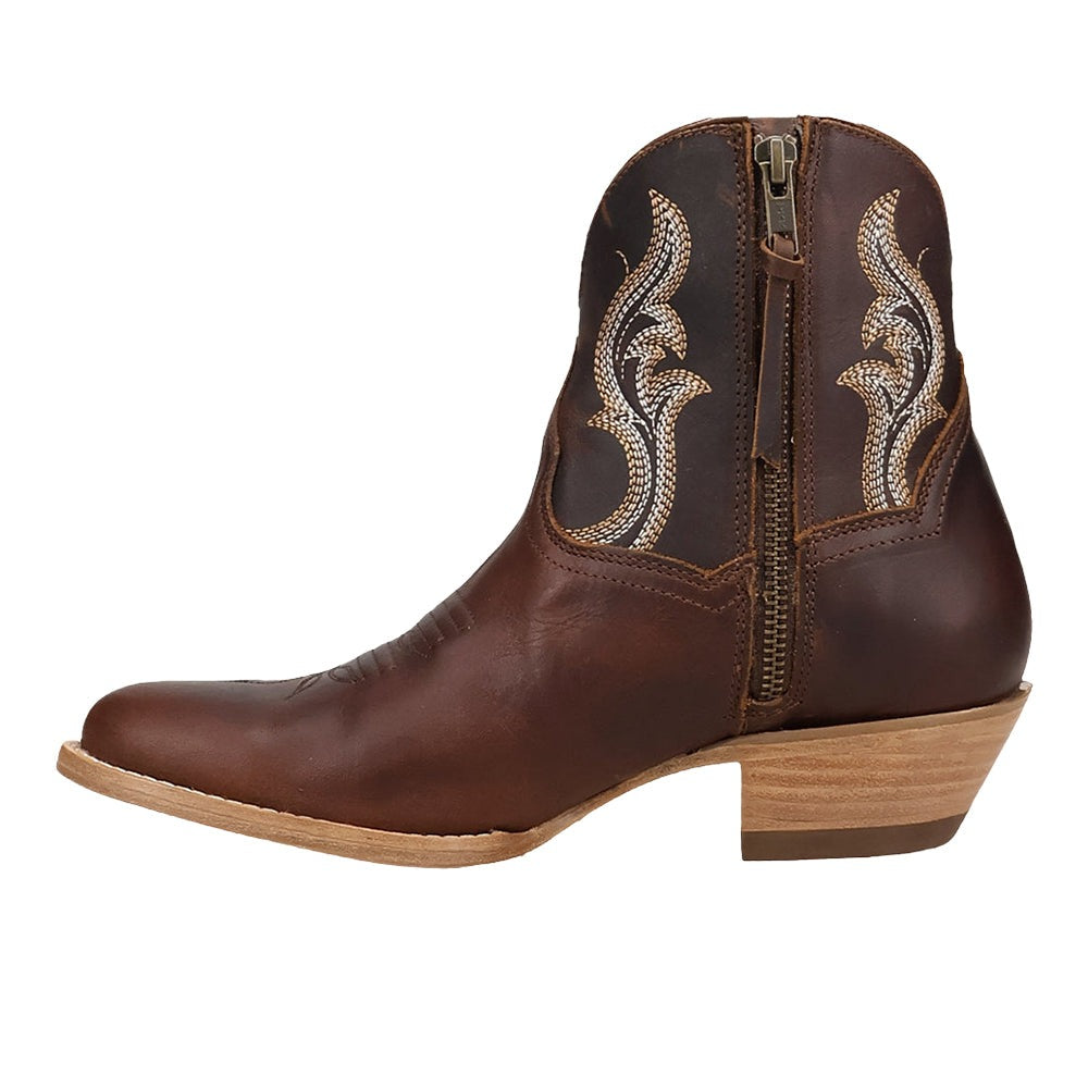 Rustic Charm Round Toe Zippered Cowboy Boots