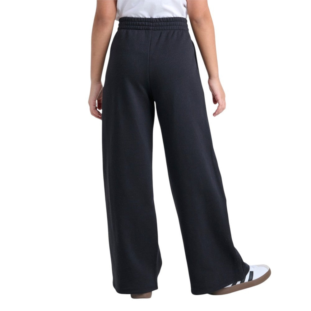Elastic Waistband Wide Leg Fleece Pant