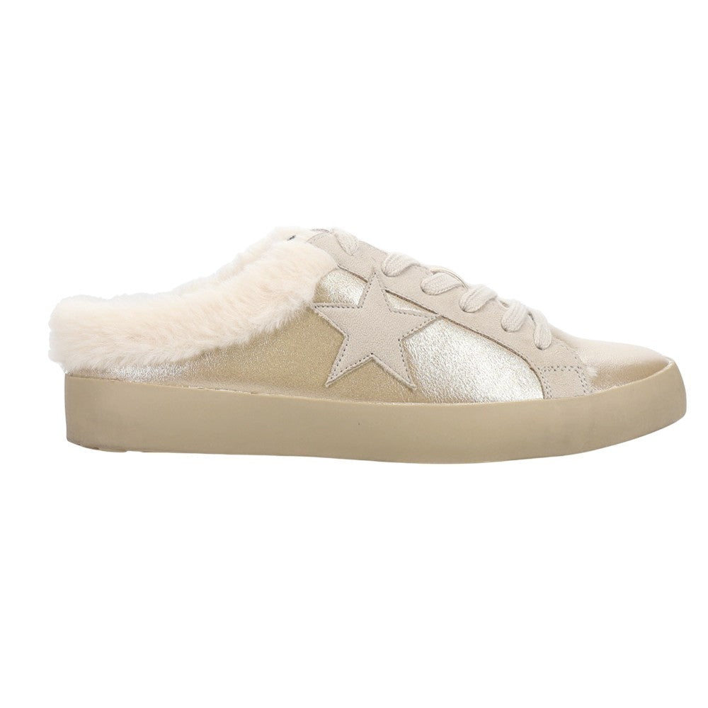 Pinah Metallic Mule Lace Up Sneakers