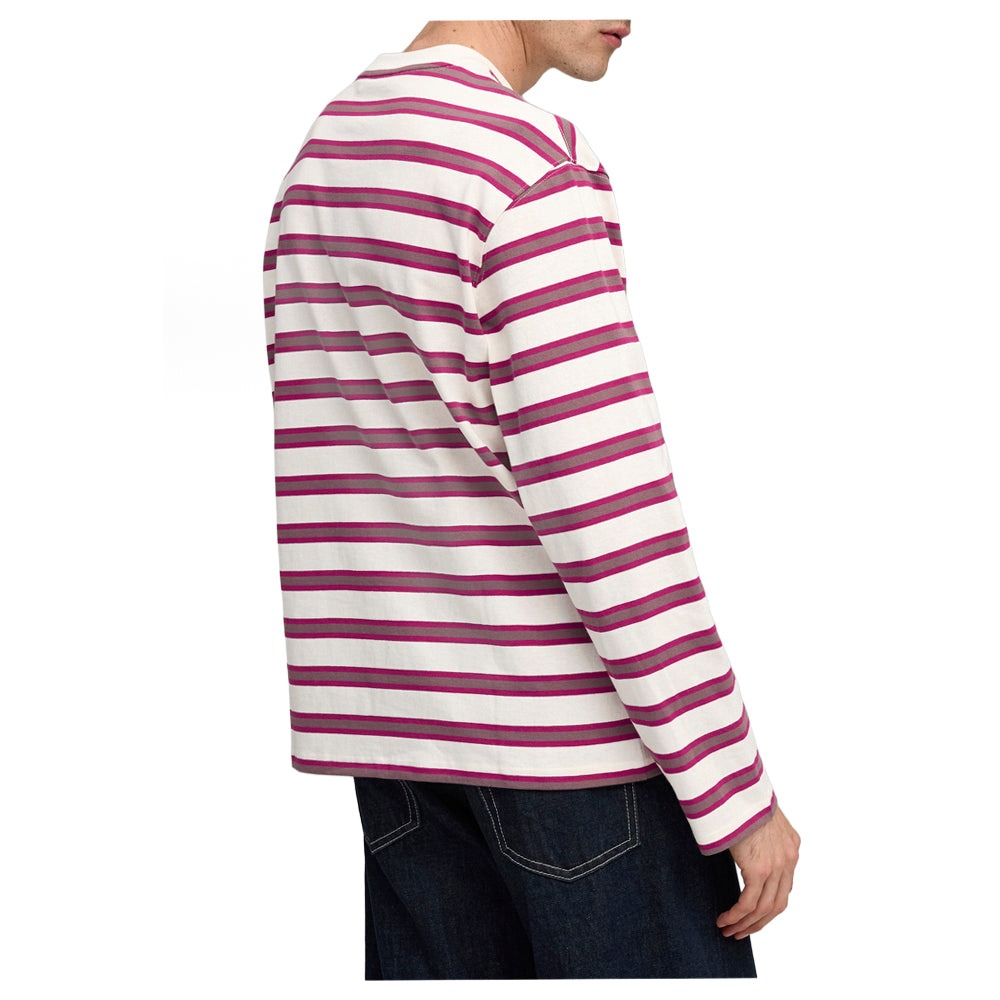 MMQ Striped Crew Neck Long Sleeve T-Shirt