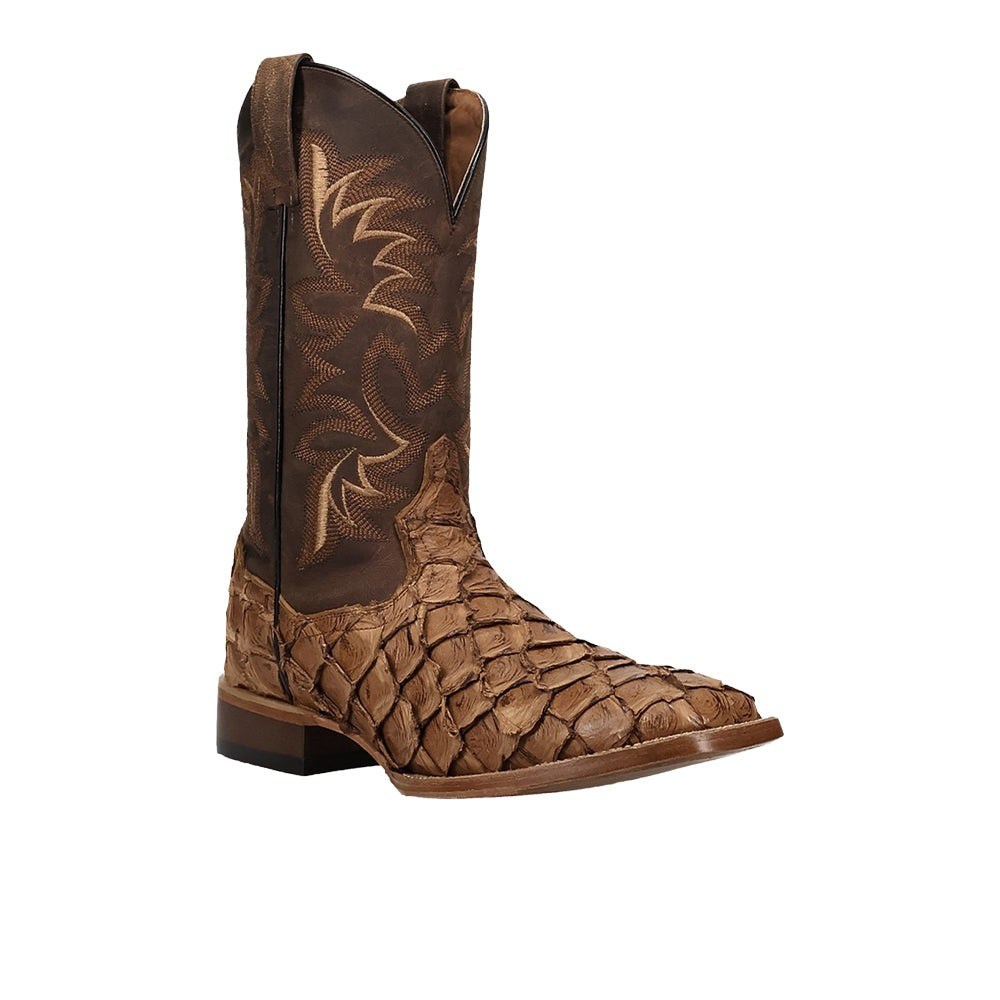 Marc Pirarucu Square Toe Pull On Cowboy Boots