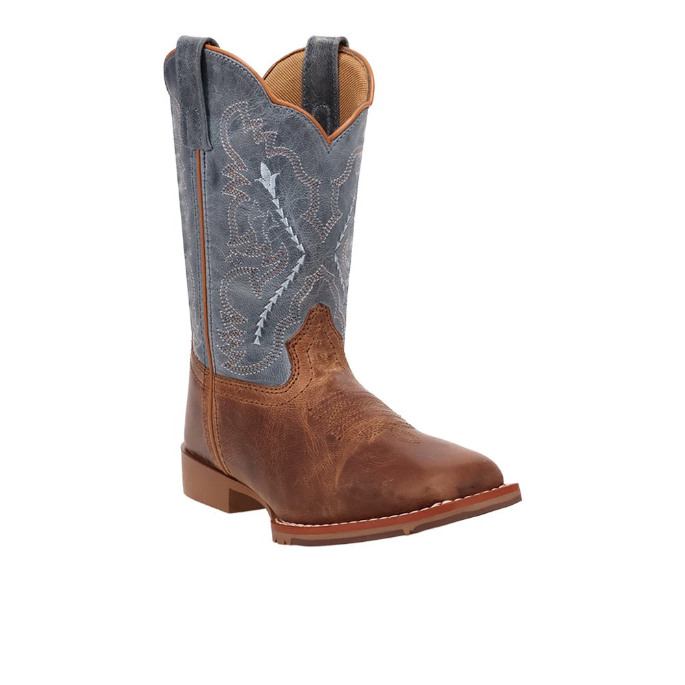 Salina Leather Square Toe Pull On Cowboy Boots (Little Kid - Big Kid)