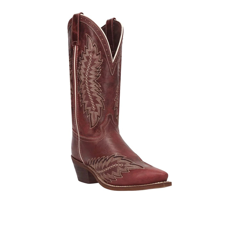 Coyote Creek Studded Overlay Snip Toe Pull On Cowboy Boots