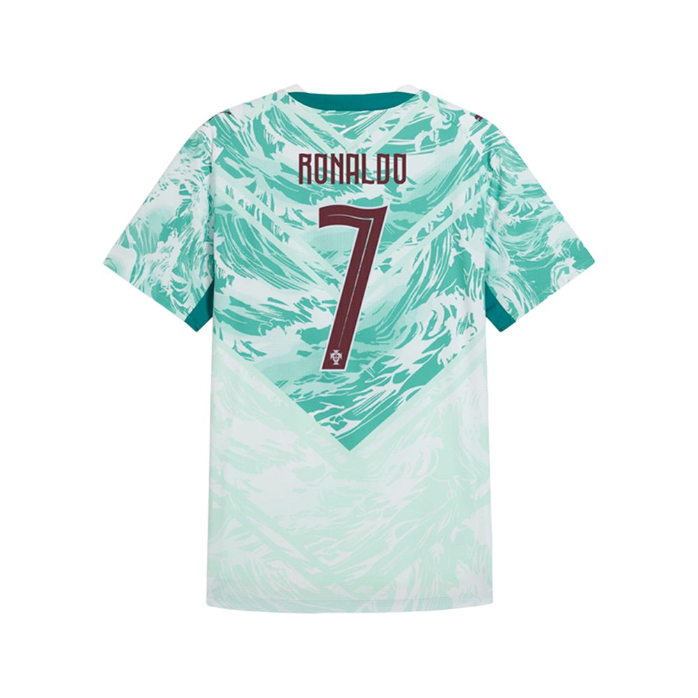 Portugal Away Authentic Crew Neck Short Sleeve Soccer Jersey