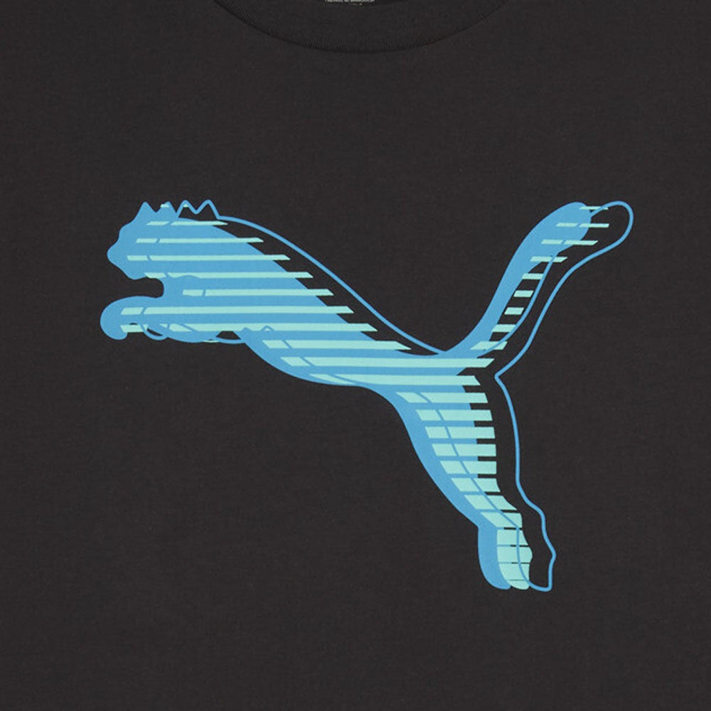 Graphics Cat Logo Crew Neck Short Sleeve T-Shirt