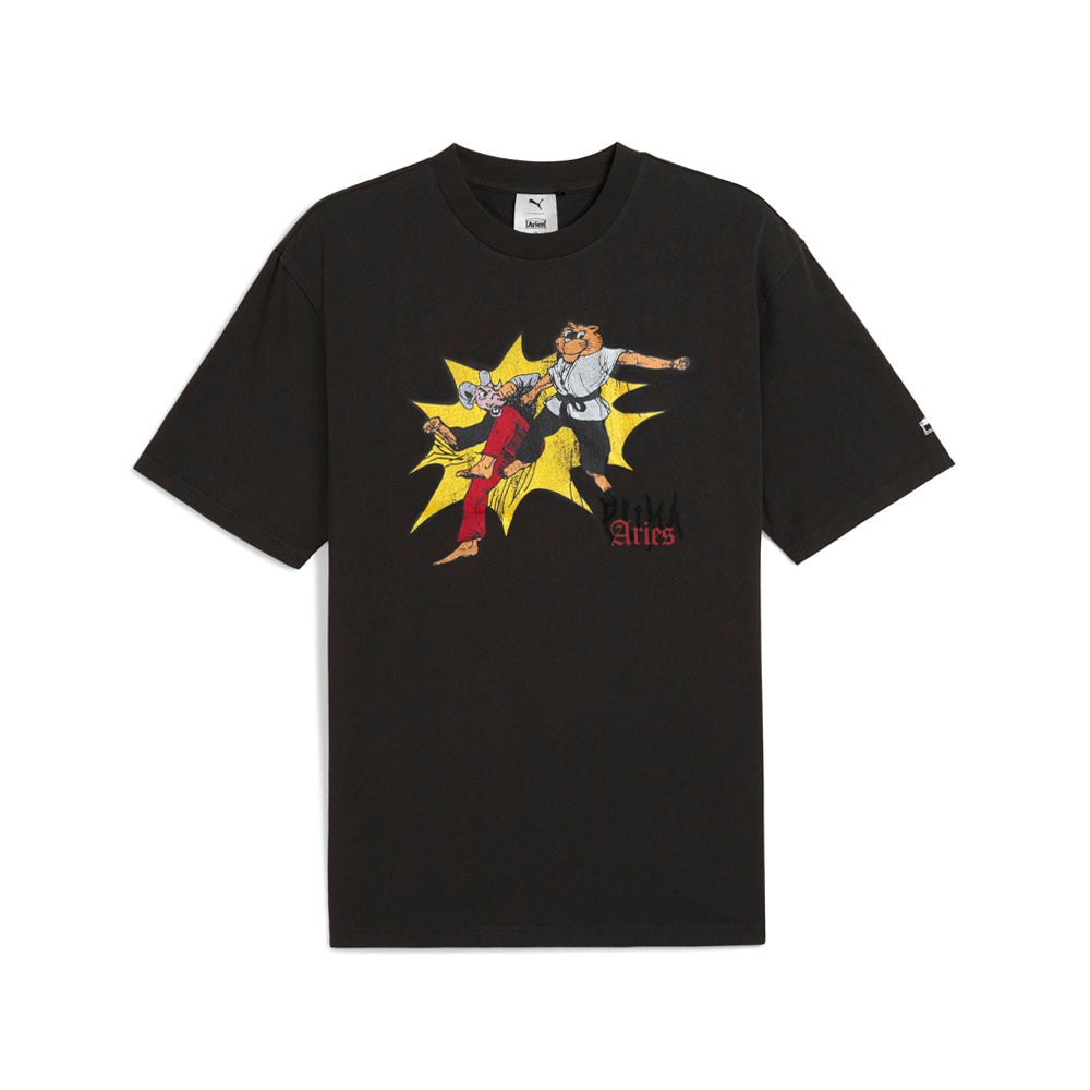 PUMA X ARIES Graphic Crew Neck Short Sleeve T-Shirt
