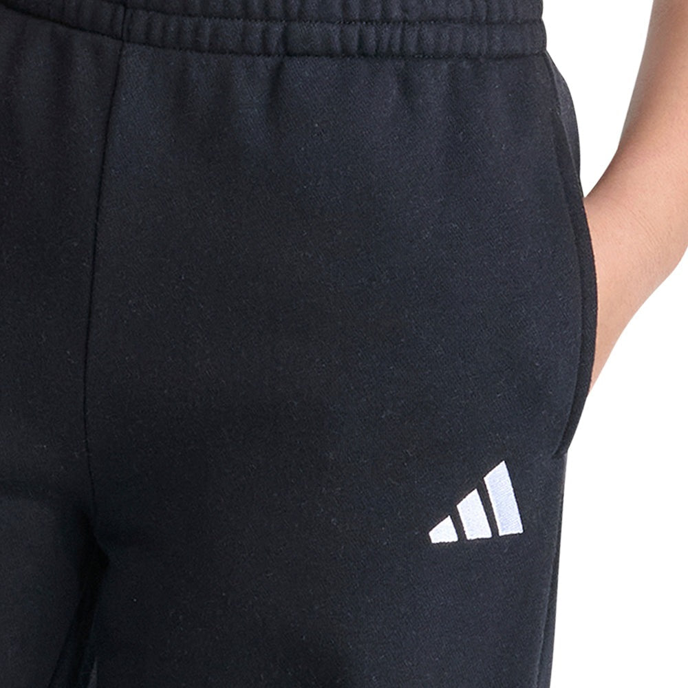 Elastic Waistband Wide Leg Fleece Pant
