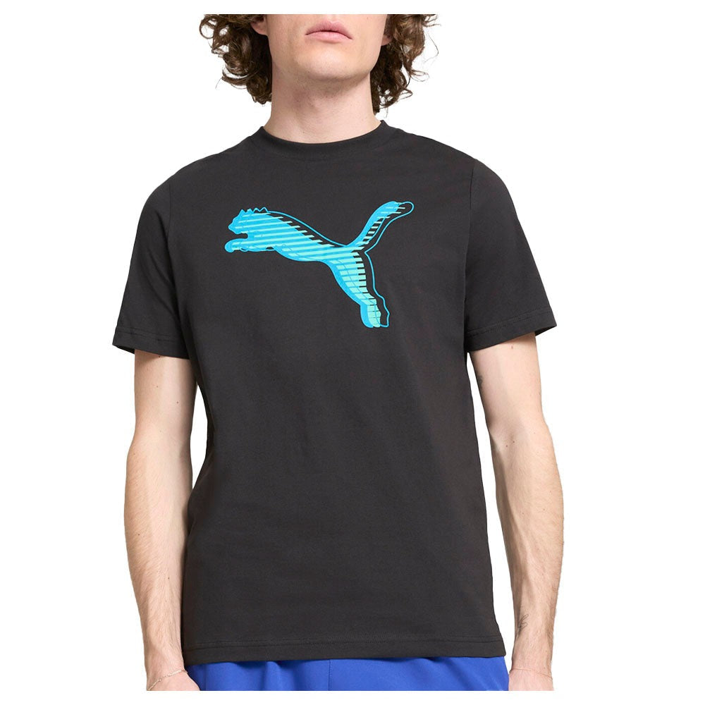 Graphics Cat Logo Crew Neck Short Sleeve T-Shirt
