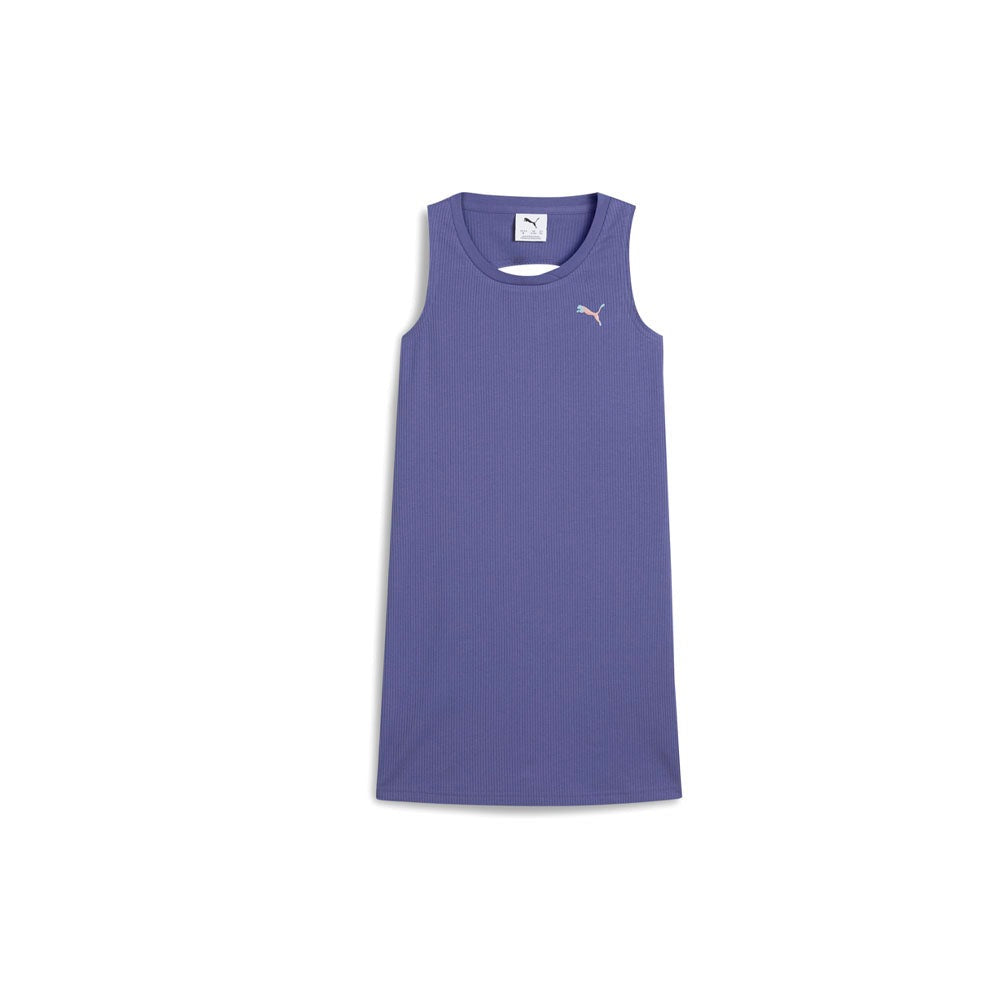 Butterfly Vibe Ribbed Crew Neck Mini Tank Dress (Youth)