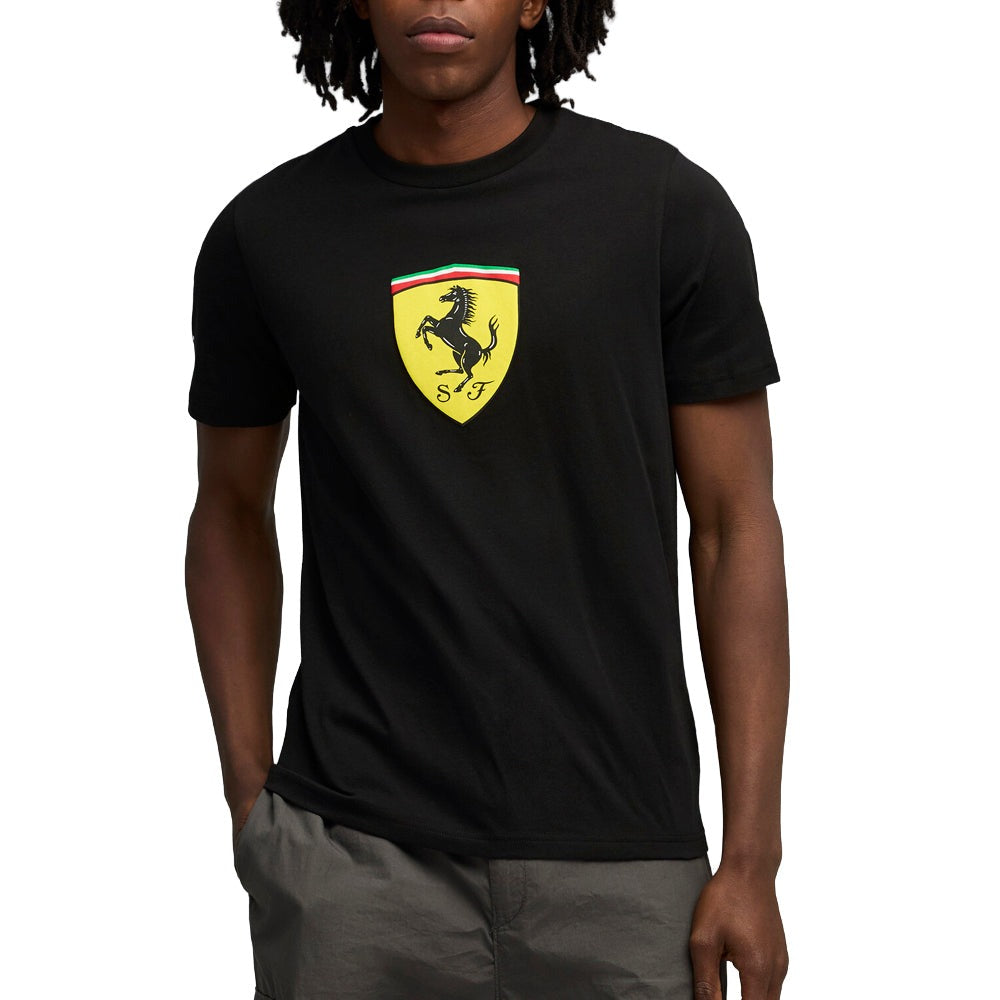 Scuderia Ferrari Sportswear Colored Shield Graphic Crew Neck Short Sleeve T-Shirt