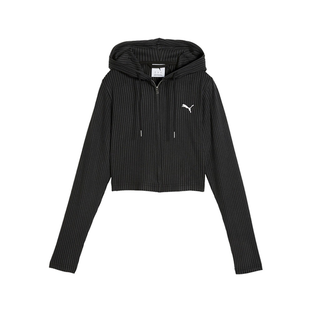 Essentials Ribbed Full-Zip Soft Touch Hoodie