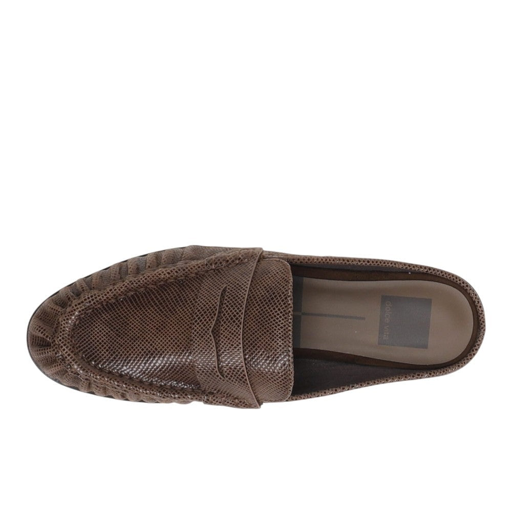 Betzy Embossed Suede Mule Flats