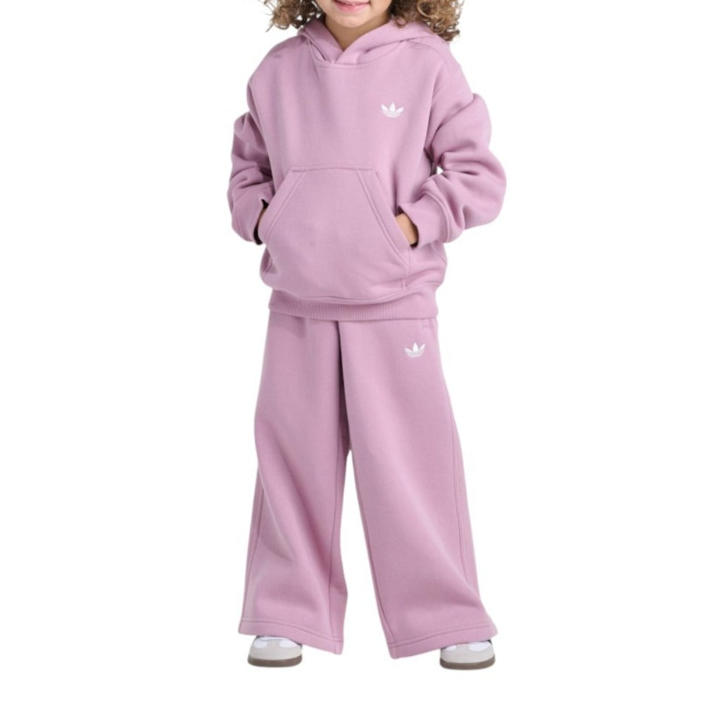 Originals 2-Piece Long Sleeve Hooded Essential Fleece Pullover and Wide Leg Pant Set