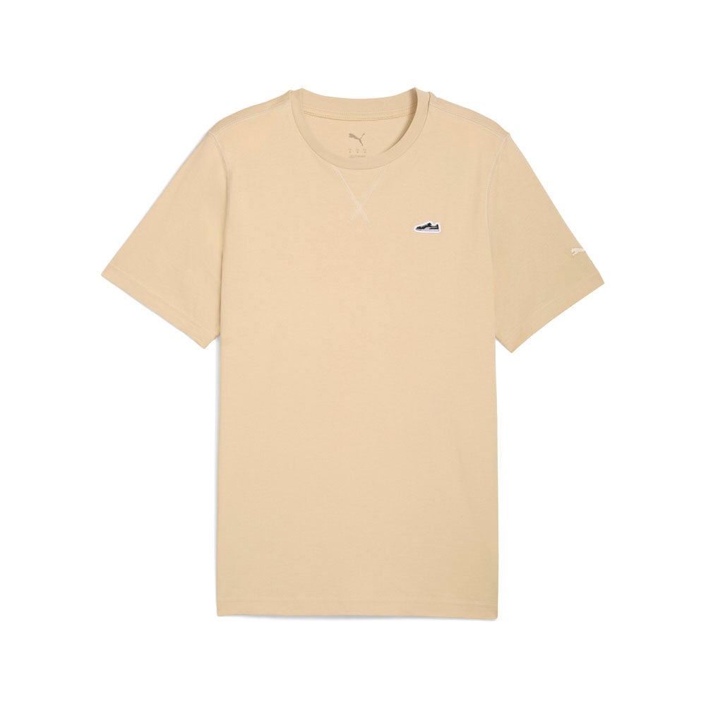 Wardrobe Essentials Suede Crew Neck Short Sleeve T-Shirt