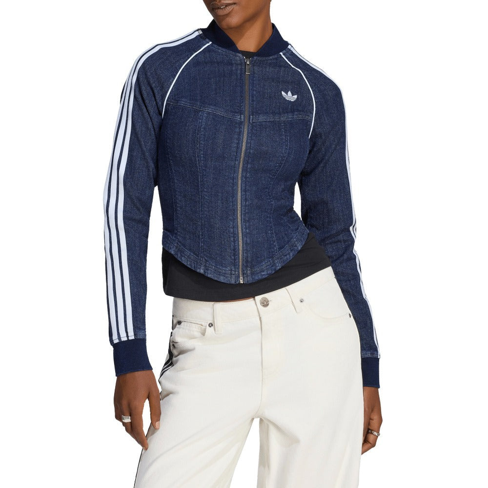 Superstar Denim Corset Track Top