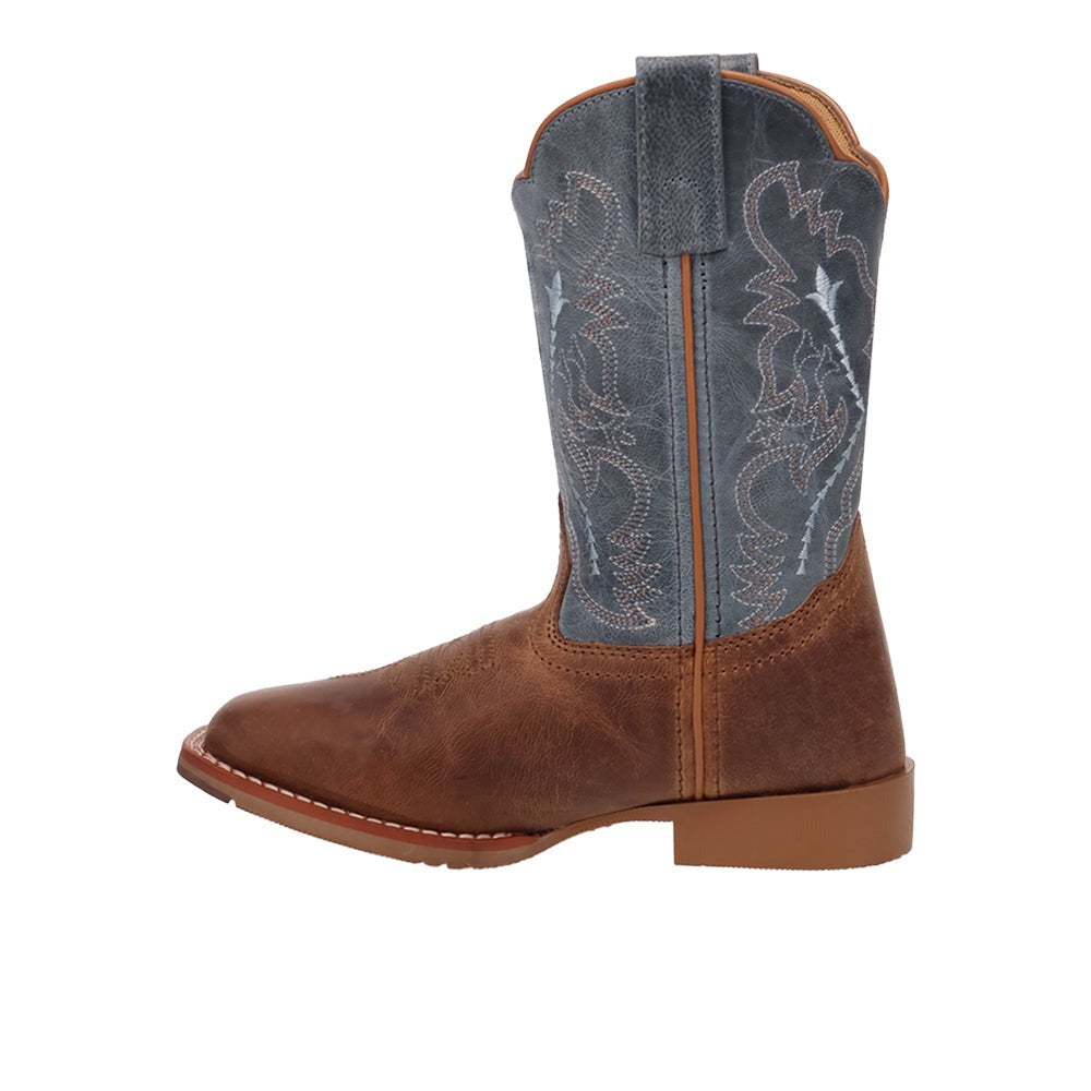 Salina Leather Square Toe Pull On Cowboy Boots (Little Kid - Big Kid)