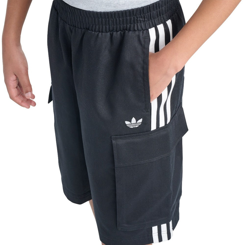 Originals Elastic Waistband 3-Stripe Cargo Jort
