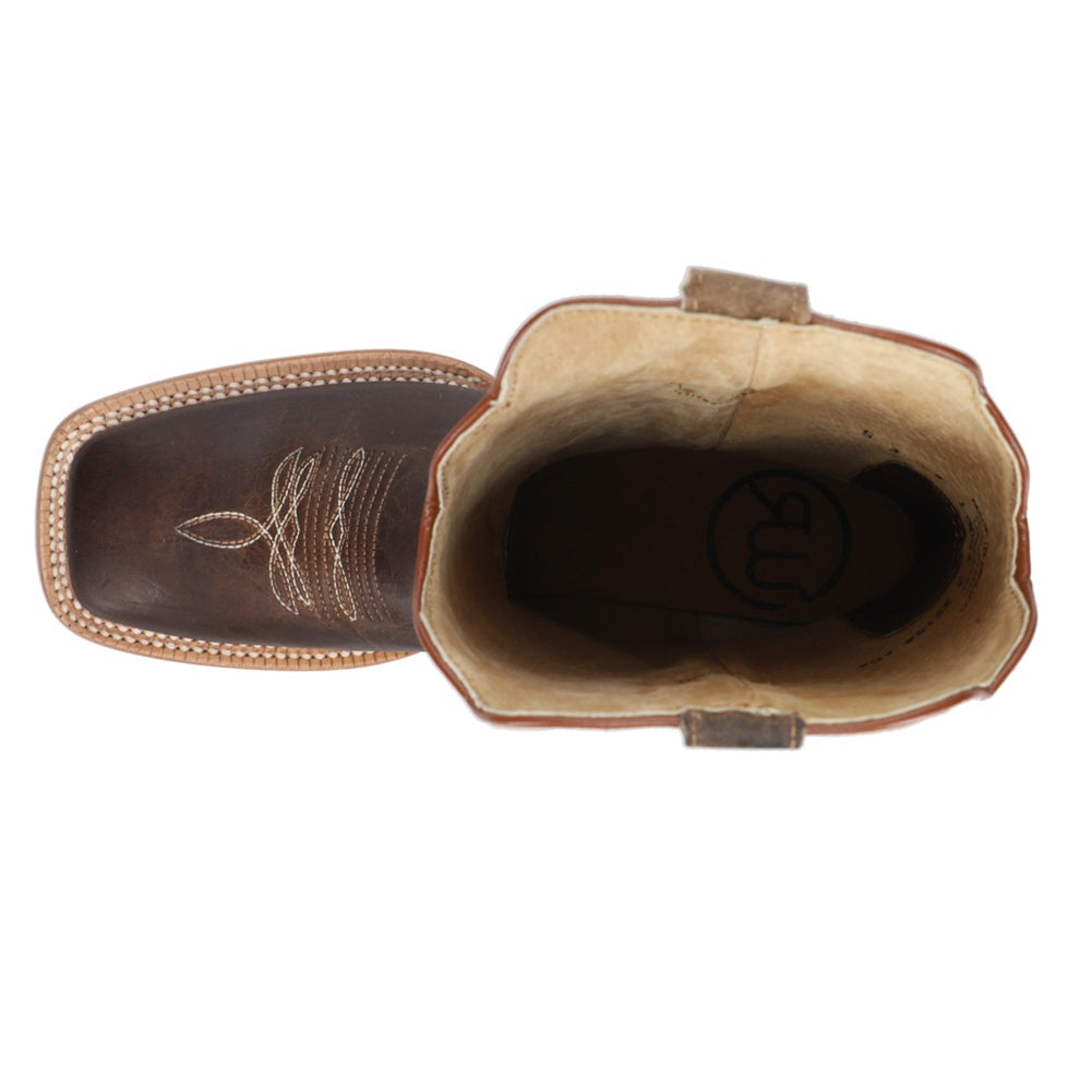 Goat Embroidered Wide Square Toe Cowboy Boots