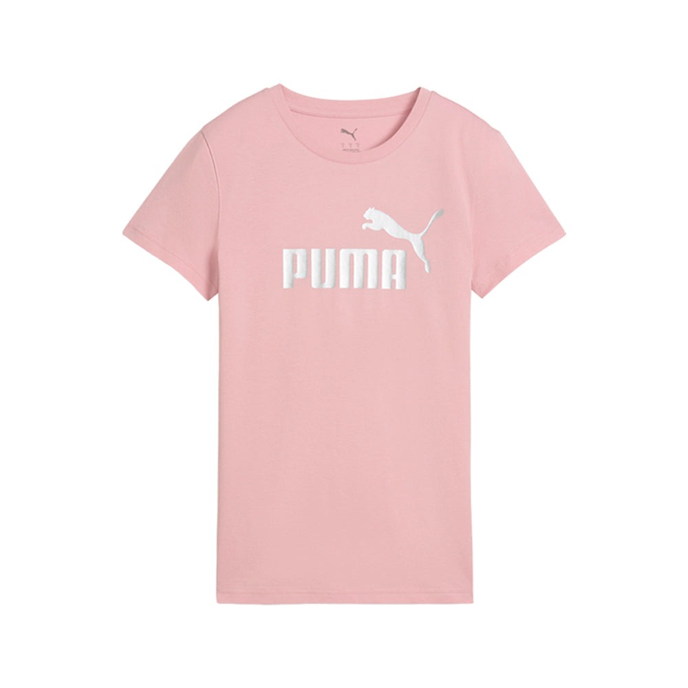 Essentials Metallic Logo Crew Neck Short Sleeve T-Shirt