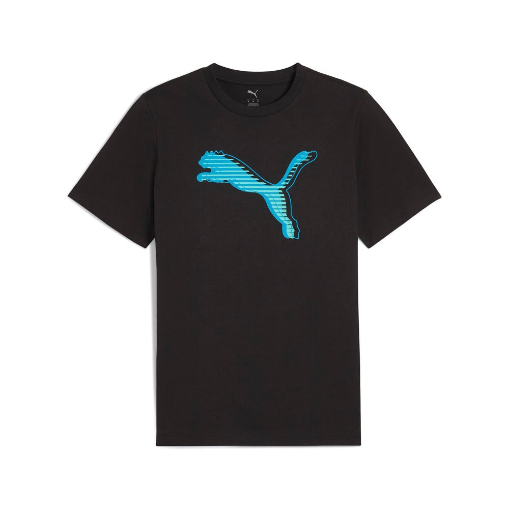 Graphics Cat Logo Crew Neck Short Sleeve T-Shirt