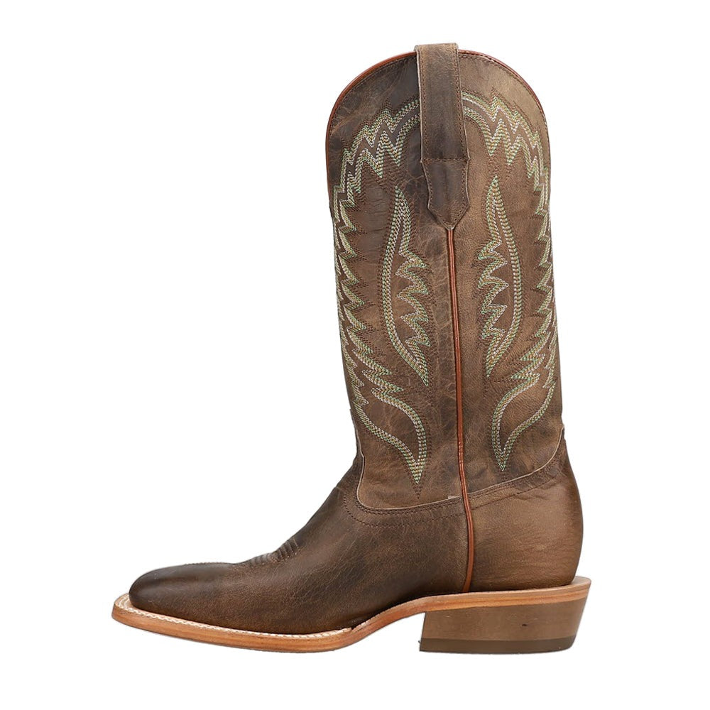 Goat Embroidered Wide Square Toe Cowboy Boots