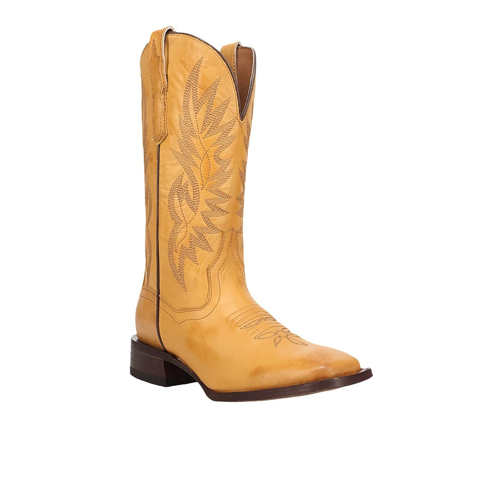 Selena Embroidered Square Toe Pull On Cowboy Boots