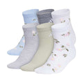 Athletic Cushioned Graphic 6-Pack Quarter Socks