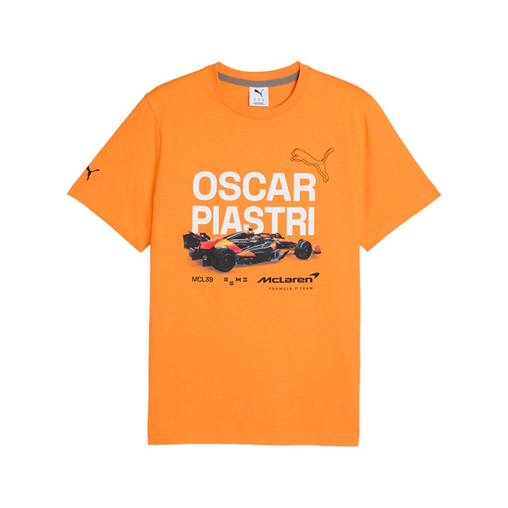 Mclaren Racing Driver Piastri Graphic Crew Neck Short Sleeve T-Shirt