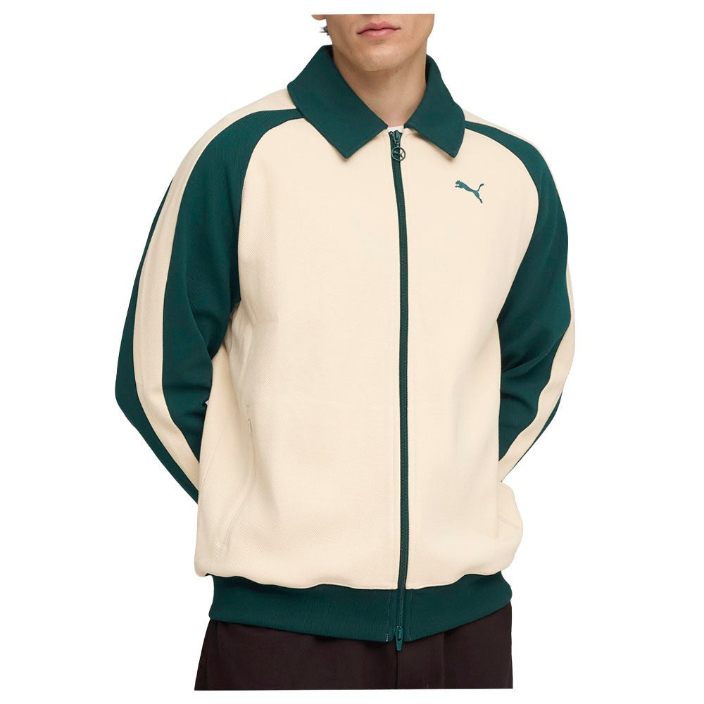 T7 Relaxed Wing Collar Jacquard Track Jacket