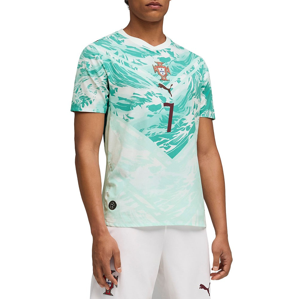 Portugal Away Authentic Crew Neck Short Sleeve Soccer Jersey
