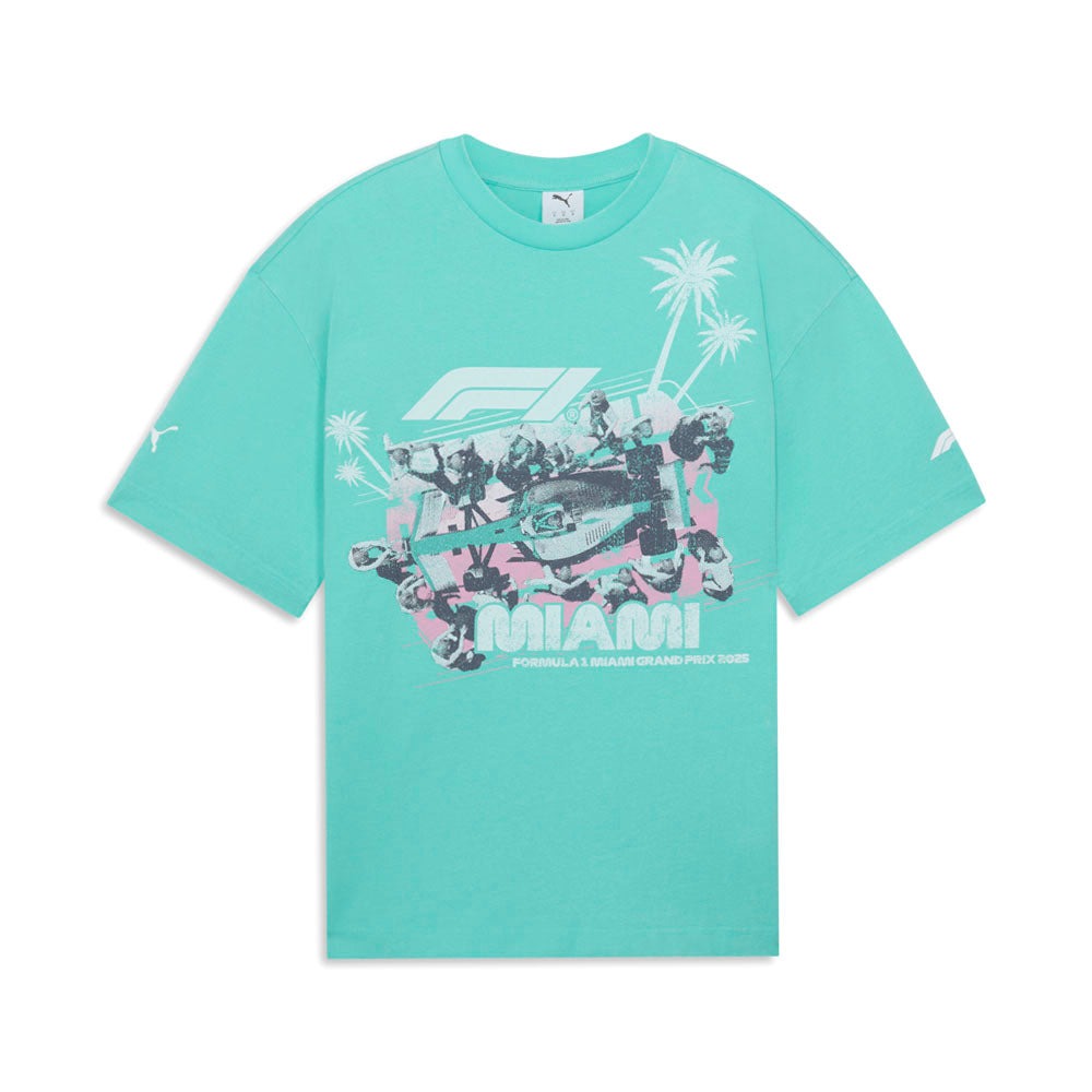F1 Miami Pitstop Graphic Crew Neck Short Sleeve T-Shirt