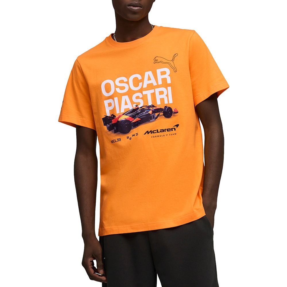 Mclaren Racing Driver Piastri Graphic Crew Neck Short Sleeve T-Shirt