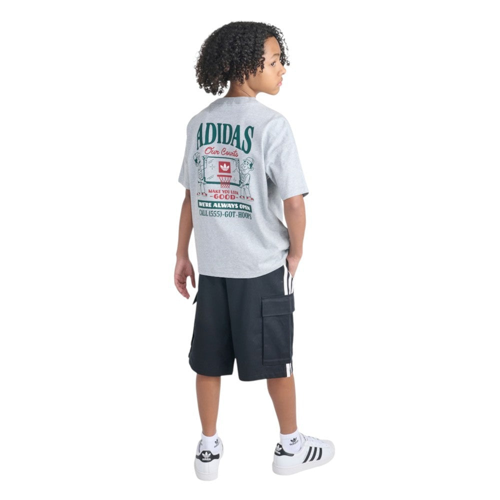 Originals Elastic Waistband 3-Stripe Cargo Jort