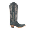 Distressed Embroidered Snip Toe Pull On Cowboy Boots